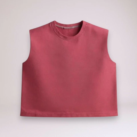 REMERA CROP SIN MANGAS CHICLE SHOCK BA - comprar online