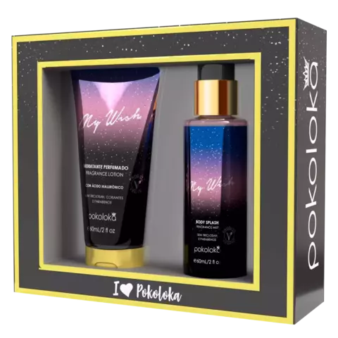 KIT MY WISH BODY SPLASH 60ML + HIDRATANTE 60ML - POKOLOKA