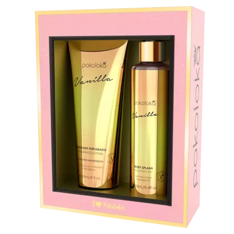 KIT VANILLA BODY SPLASH 250ML + HIDRATANTE 240ML - POKOLOKA - comprar online