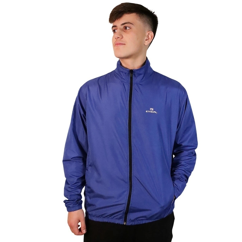 Corta Vento Masculino Aspen com Bolsos Embutidos, Bolso Interno e Gola Alta | Ethical - Azul