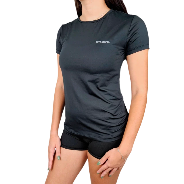 Camiseta Dry Fit Feminino Preto