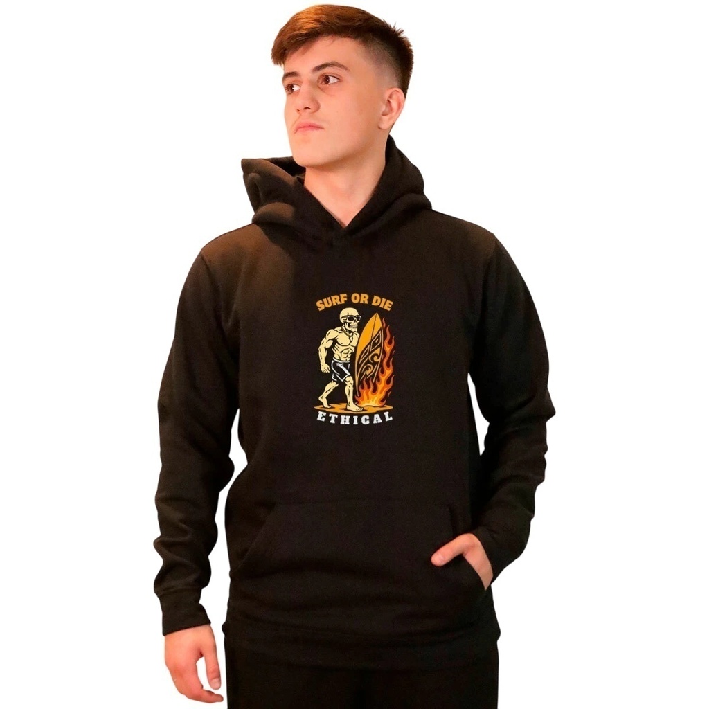 Moletom Masculino Canguru Surf Or Die | Ethical