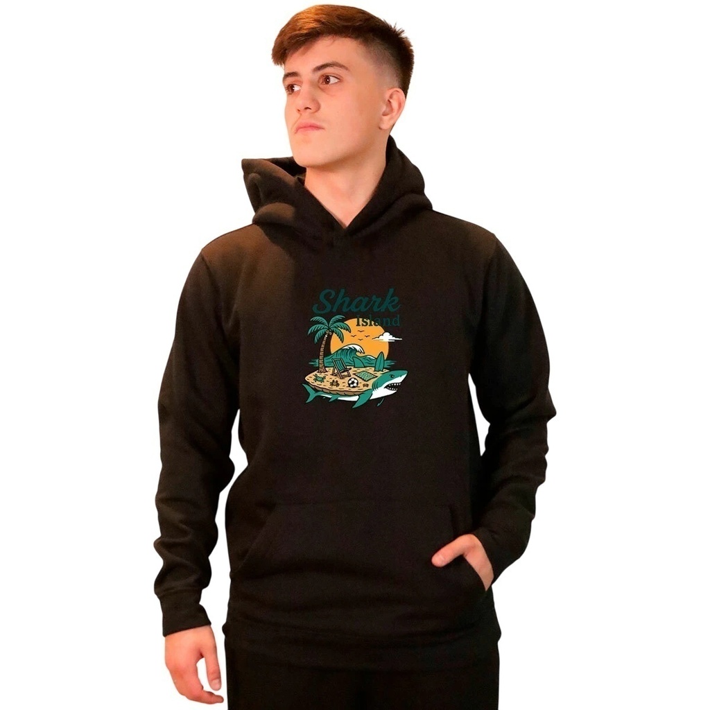 Moletom Masculino Canguru Shark Island | Ethical