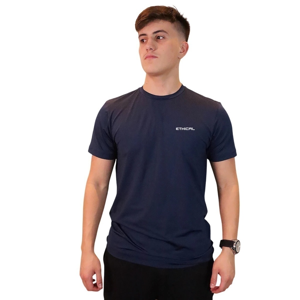 Camiseta Dry Fit Masculina Azul Marinho