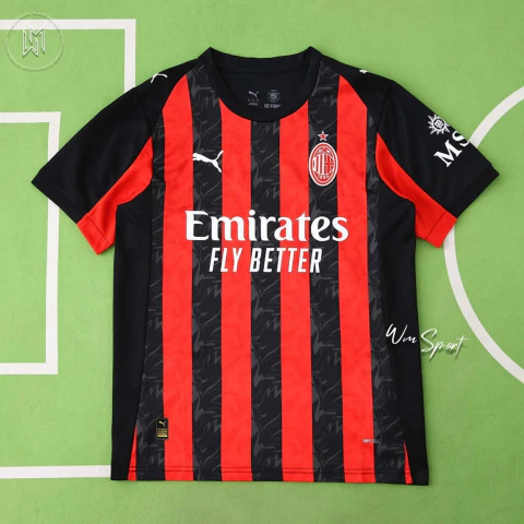 Camisa AC Milan I 25/26 - Torcedor Puma Masculina - Vermelho (PRONTA-ENTREGA)