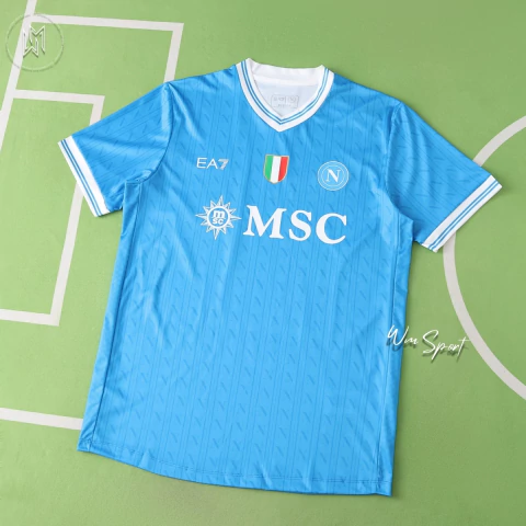 Camisa SSC Napoli I 25/26 - Torcedor Ea7 Masculina - Azul (PRONTA-ENTREGA)