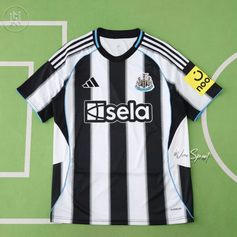 Camisa Newcastle United I 25/26 - Torcedor Adidas Masculina - Branca (PRONTA-ENTREGA)