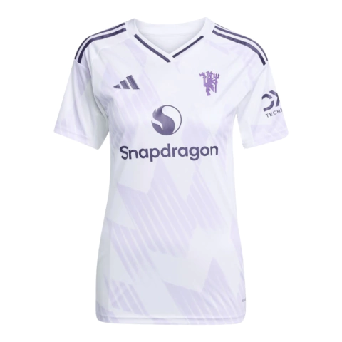 Camisa Manchester United II 25/26 - Torcedor Adidas Feminina - Branca e roxa