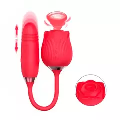Vibrador Rosa Sugadora com Vai e Vem - comprar online