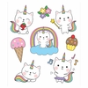 Tatuagem Temporária - Gatinho Unicórnio