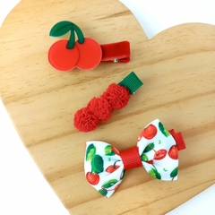 Hair Clip Cerejinha - modelo 2 (3 peças) - comprar online
