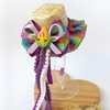 Chapéu de Palha na Tiara - Festa Junina (Modelo 2 - Roxo)