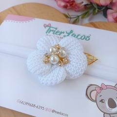 Flor de Crochê com Pedraria - P (NATAL) - loja online