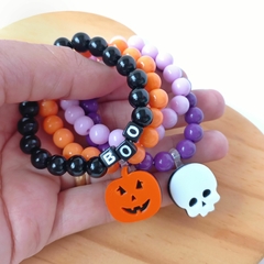 Pulseira Halloween - Kit com 4 unidades - Trier Laços - Curitiba/PR | Acessórios de cabelo para crianças de todas as idades