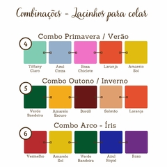 Kit com 5 Lacinhos para Colar - Laço Gravatinha Duplo com Pérolas - comprar online