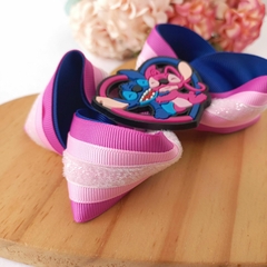 Laço Boutique - Stitch + Angel - G - Trier Laços - Curitiba/PR | Acessórios de cabelo para crianças de todas as idades