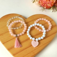 Pulseira Coração Bebê (Rosa) - Kit com 4 unidades - comprar online
