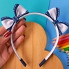 Tiara com Laço Duplo Gravatinha - sem Pompom (Escolar)