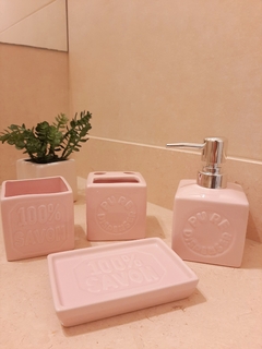 Set de baño rosa