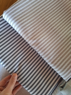 Mantel gabardina impermeable rayado gris - comprar online