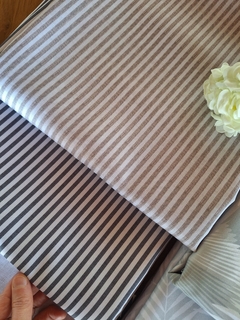 Mantel gabardina impermeable rayado beige - comprar online