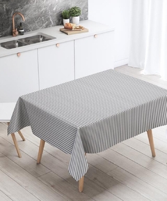 Mantel gabardina impermeable rayado gris