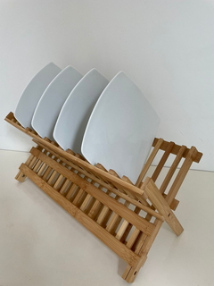 Secaplatos de bamboo