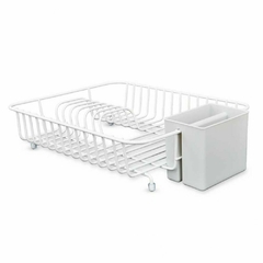 Secaplatos de metal blanco