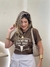 T Shirt- Marcela ‘ Marrom e Branca’ na internet