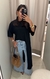 Imagem do T Shirt Bruna - Preta e Marrom