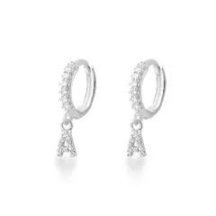 Argola inicial cravejada - comprar online