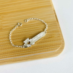 Pulseira chapa personalizada infantil - comprar online