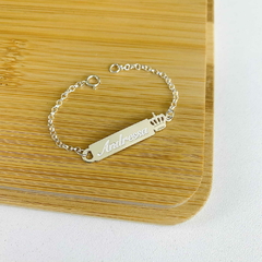 Pulseira chapa personalizada infantil - loja online