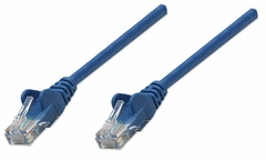 Cable Ponchado UTP Conexión de Red, 0.5 m, Azul (Blue), Intellinet Cat5E