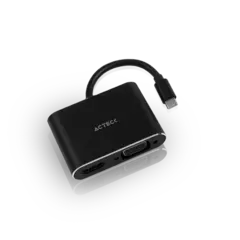 Adaptador USB C a HDMI + VGA | Shift Plus AV420 | 2 en 1 Para Video Hasta 4k Macho a Hembra/Hembra | Advanced Series Negro