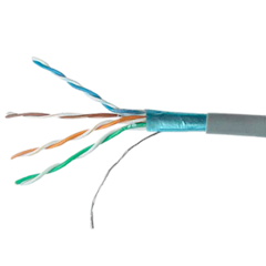 Cable FTP forro exterior, 100% cobre, cat 5e, hilo de pin de tierra, perfectvision por metro