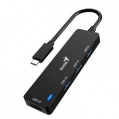 Hub USB-C Macho - 4x USB-A 3.0, 625 Mbit/s, Negro. Genius
