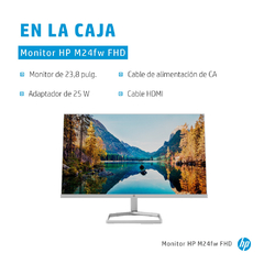 Monitor LCD 23.8", Full HD, FreeSync, 75Hz, HDMI, Blanco/Plata. HP M24fw - tienda en línea