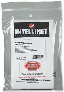 Tapa para Caja (Faceplate), Montaje al Ras, 2 Salidas, Blanco. 163293 Intellinet en internet