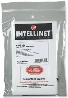 Tapa para Caja (Faceplate), Montaje al Ras, 2 Salidas, Blanco. 163293 Intellinet en internet