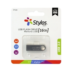 Memoria USB, 16GB, USB 2.0, Plata. Stylos ST100
