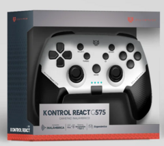 Gamepad | Kontrol React G575 | Android, IOS, PC, PS3, PS4, Switch Inalámbrico Bluetooth 5.0 | Con Vibración, Botones Programables | Blanco-Negro