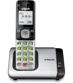 Teléfono inalámbrico 6.0 con base para identificación de llamadas y llamada en espera, Plateado/Negro. Vtech DECT