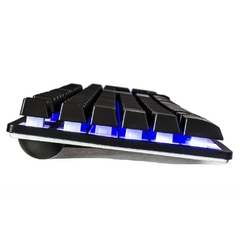 Teclado Gamer Multimedia , USB, 1.5m, Iluminacion RGB, AntiGhosting, Color Negro, 12 Teclas multimedia, base metalica, Cable hilado. Vorago KB-502 - PROVETEC