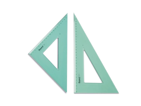 Juego de escuadras Dozent 30cm 45° y 60° - con mm