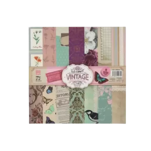 Set de papel IBICRAFT para scrapbooking - VINTAGE 20×20cm
