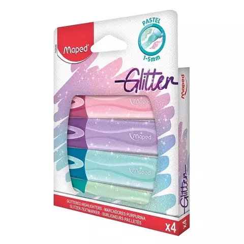 Marcadores pastel glitter x4 - Maped