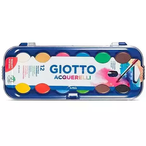 Acuarelas GIOTTO Acquerelli colores - bandeja + pincel - comprar online