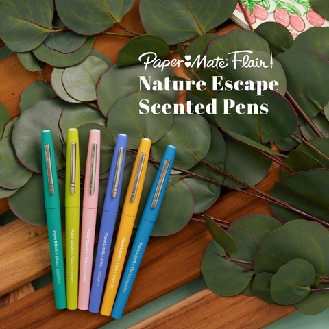 PAPER MATE FLAIR AROMATIZADAS ESENCIAS NATURALES 6PZAS