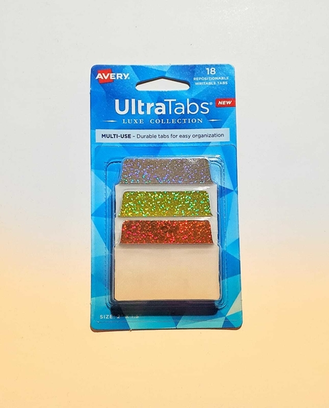 Banderitas señaladoras ULTRATABS LUXE AVERY x 18 - Reposicionables / ultraresistentes